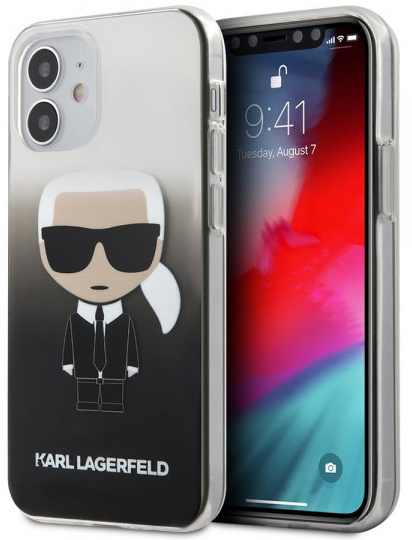 фото Чехол karl lagerfeld ikonik karl (klhcp12strdfkbk) для iphone 12 mini (black)