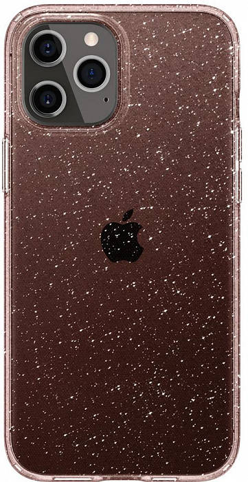 фото Чехол spigen liquid crystal glitter (acs01699) для iphone 12/iphone 12 pro (rose quartz)