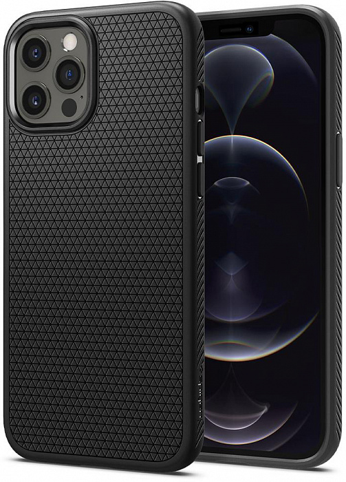 фото Чехол spigen liquid air (acs01617) для iphone 12 pro max (matte black)