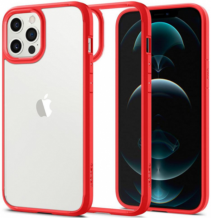 фото Чехол spigen ultra hybrid (acs01704) для iphone 12/ iphone 12 pro (red)