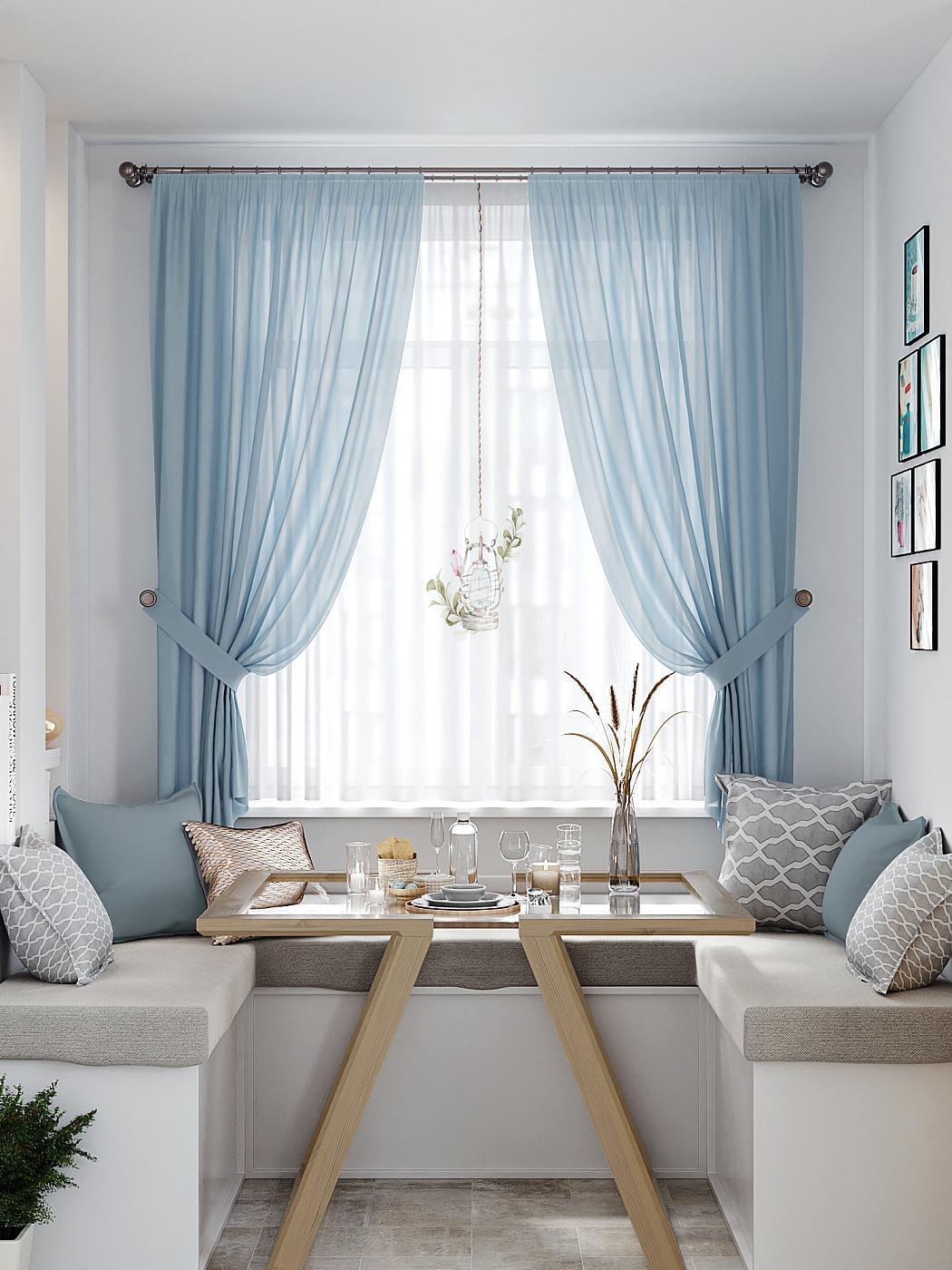

Комплекты штор AT HOME Линмикрас высота 180 см, ширина 145 см, Белый, 550385