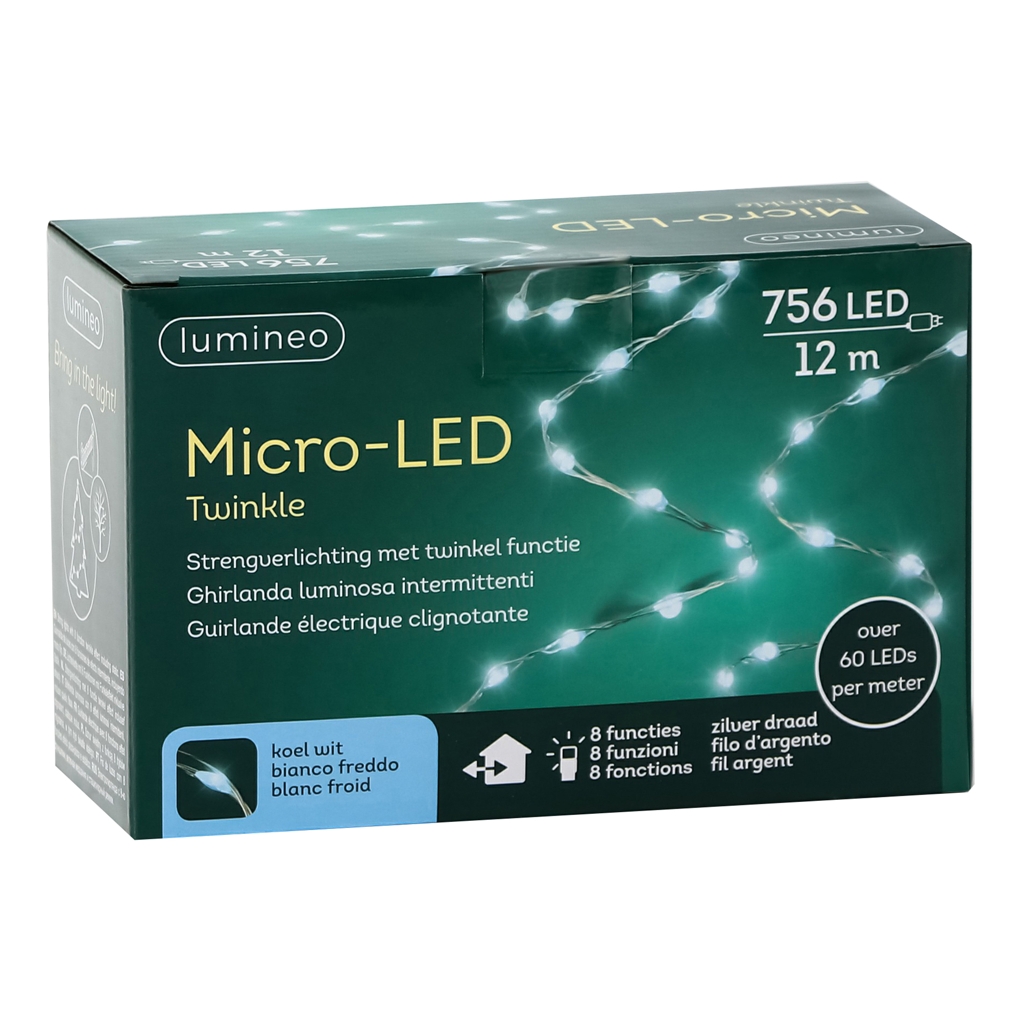 

Гирлянда Kaemingk 756 LED белая 12 м