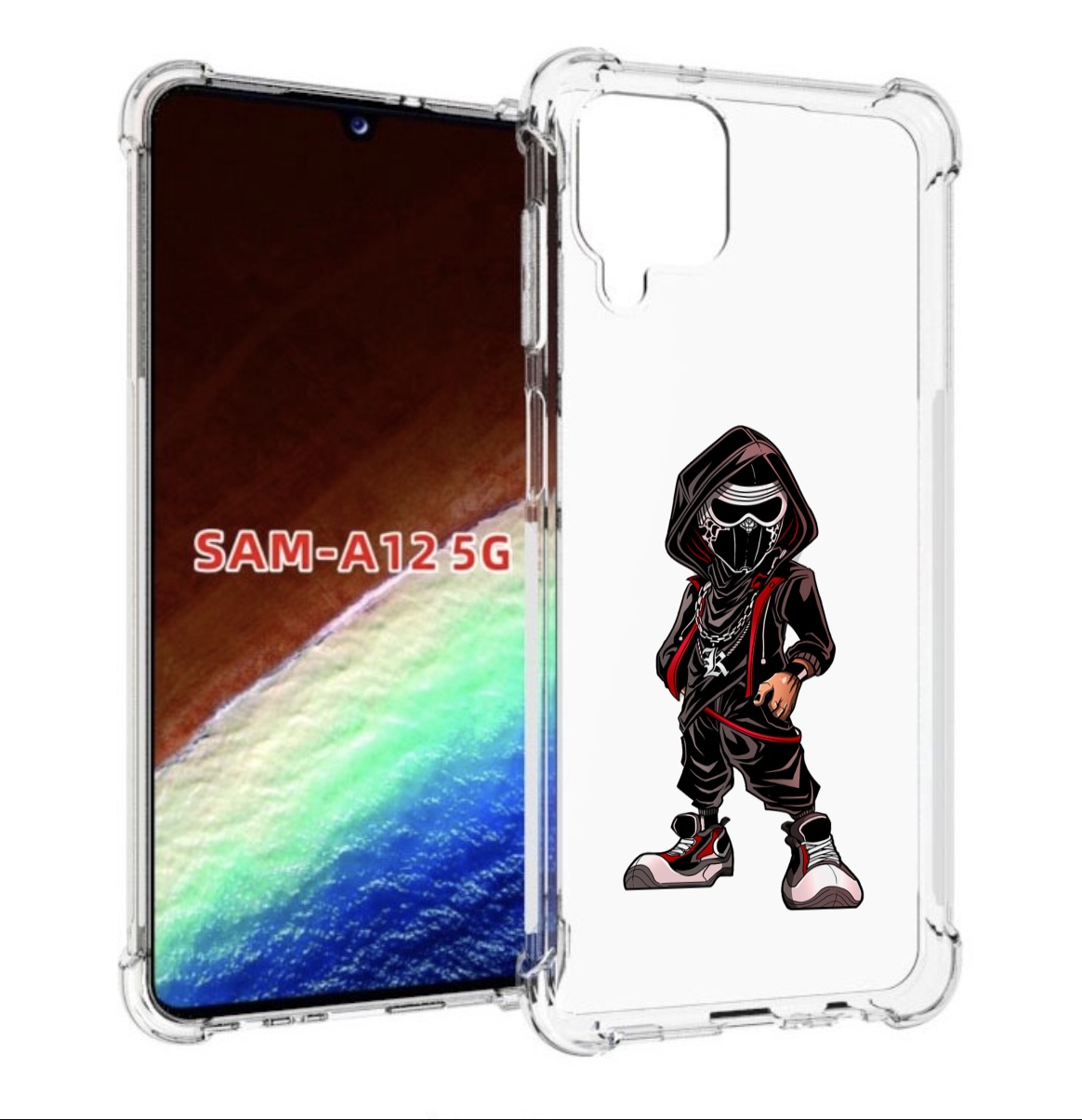 

Чехол MyPads крутой-ниндзя для Samsung Galaxy A12 (SM-A125F) 2020/21/A12 Nacho SM-A127F, Прозрачный, Tocco