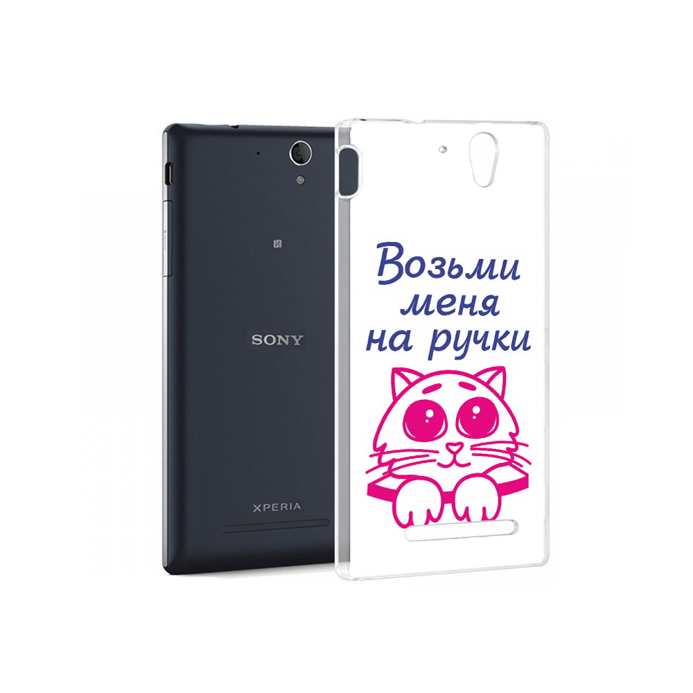 

Чехол MyPads Tocco для Sony Xperia C5 Ultra мяу (PT16261.253.491), Прозрачный, Tocco