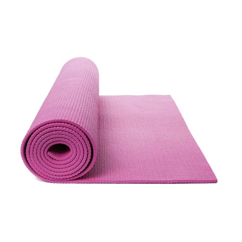 фото Коврик для йоги и фитнеса yoga mat 4 мм универсальный розовый baziator
