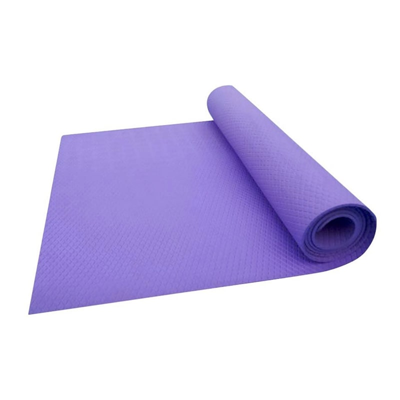 фото Коврик для йоги и фитнеса yoga mat 4 мм универсальный фиолетовый baziator