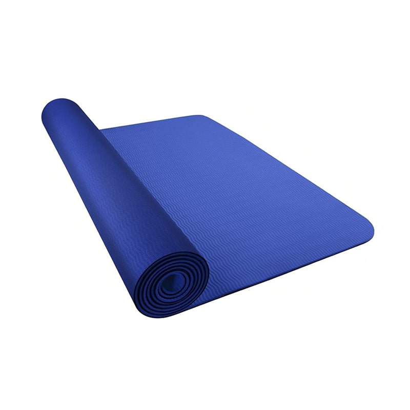 фото Коврик для йоги и фитнеса yoga mat 4 мм универсальный синий baziator