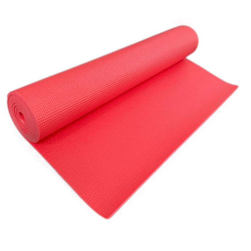 фото Коврик для йоги и фитнеса yoga mat 4 мм универсальный красный baziator