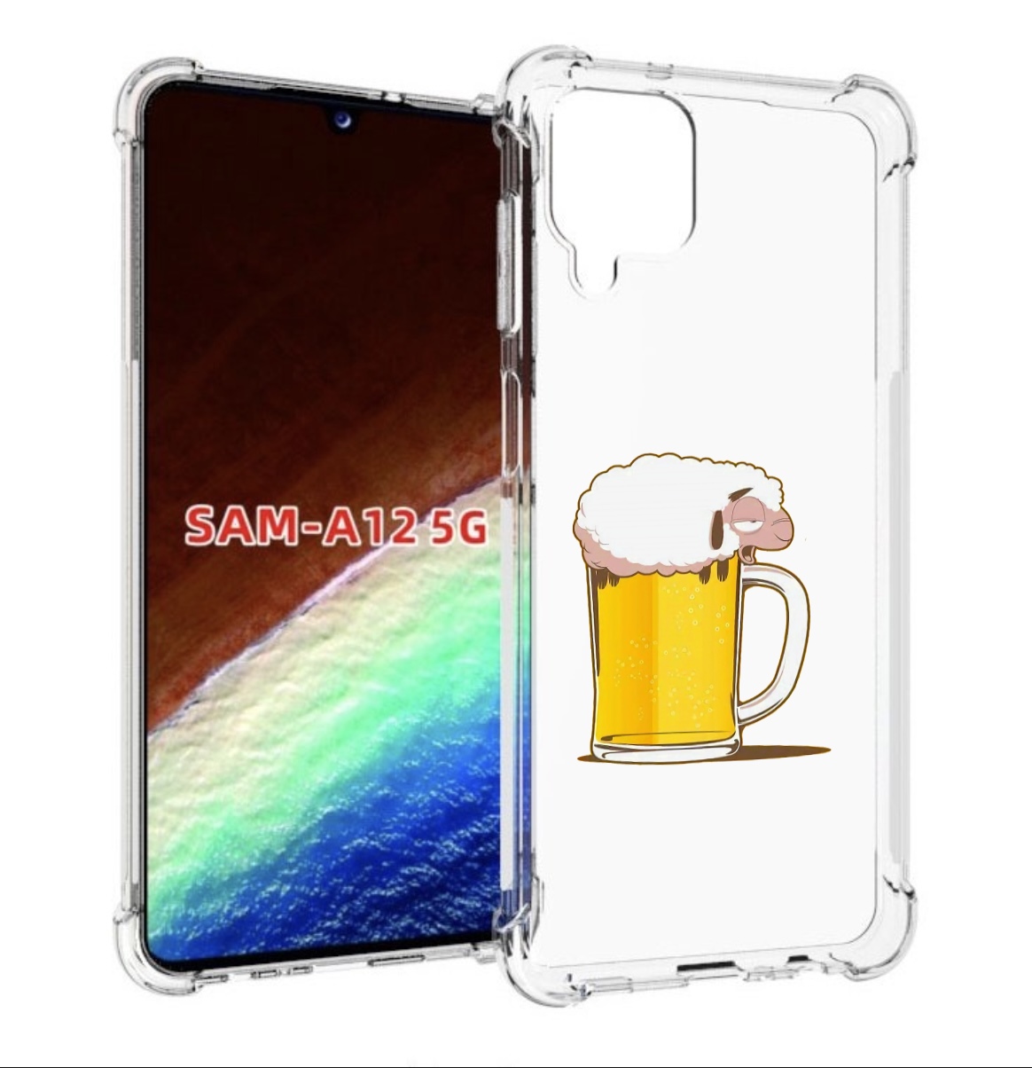 

Чехол MyPads кружка пива для Samsung Galaxy A12 (SM-A125F) 2020/21/A12 Nacho SM-A127F, Прозрачный, Tocco