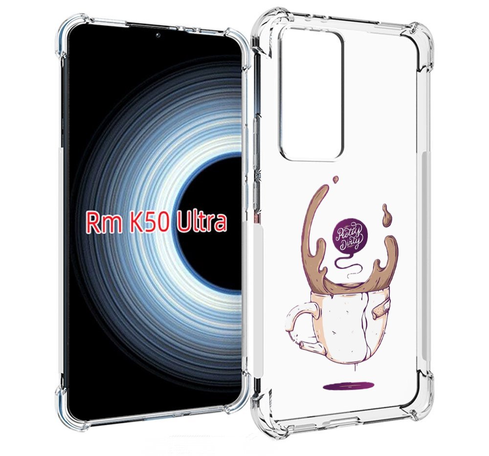 

Чехол MyPads сломанный стаканчик для Xiaomi 12T / Redmi K50 Ultra, Прозрачный, Tocco