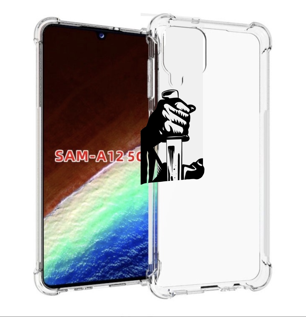 

Чехол MyPads крик-с-ножом для Samsung Galaxy A12 (SM-A125F) 2020/21/A12 Nacho SM-A127F, Прозрачный, Tocco