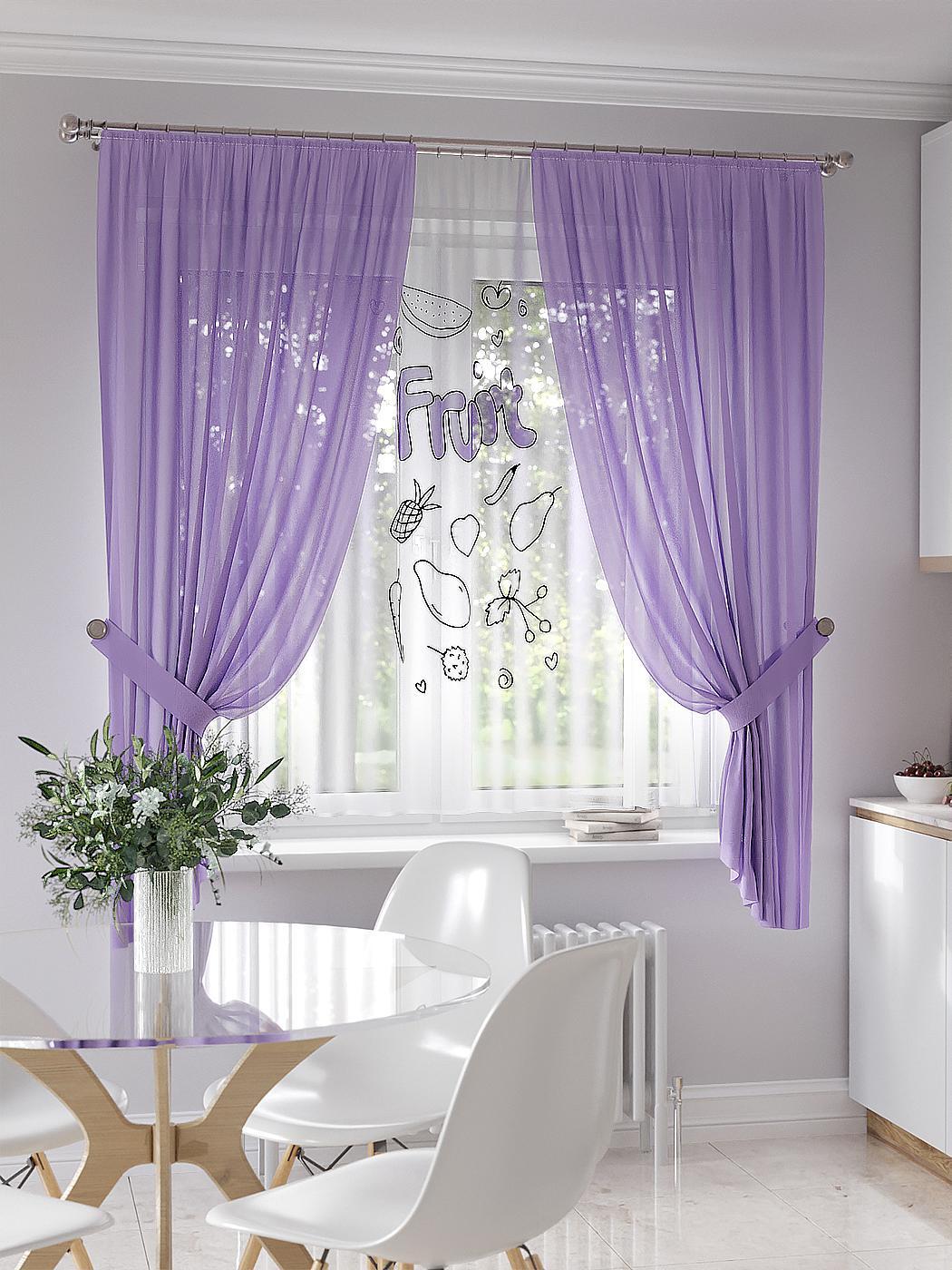 

Комплекты штор AT HOME Кимирнекс высота 180 см, ширина 145 см, Белый, 550173
