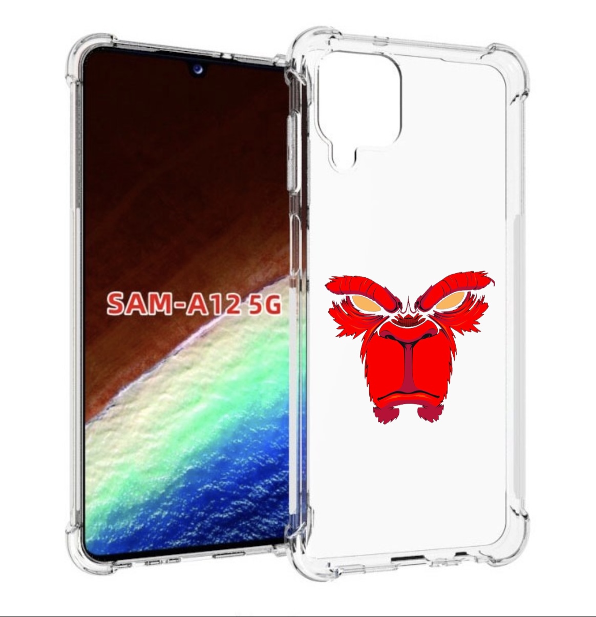 Чехол MyPads красная обезьяна в темноте для Samsung Galaxy A12 (SM-A125F) 2020/21 Tocco