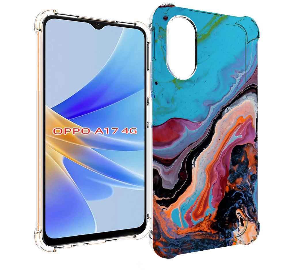 

Чехол MyPads смешанные краски для OPPO A17, Прозрачный, Tocco
