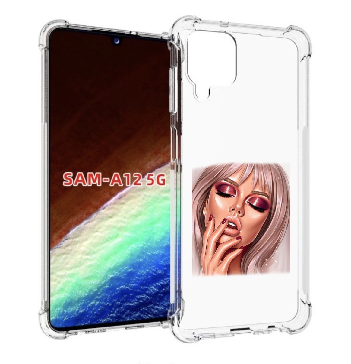 

Чехол MyPads красивый-портрет-девушки женский для Samsung Galaxy A12 (SM-A125F) 2020, Прозрачный, Tocco