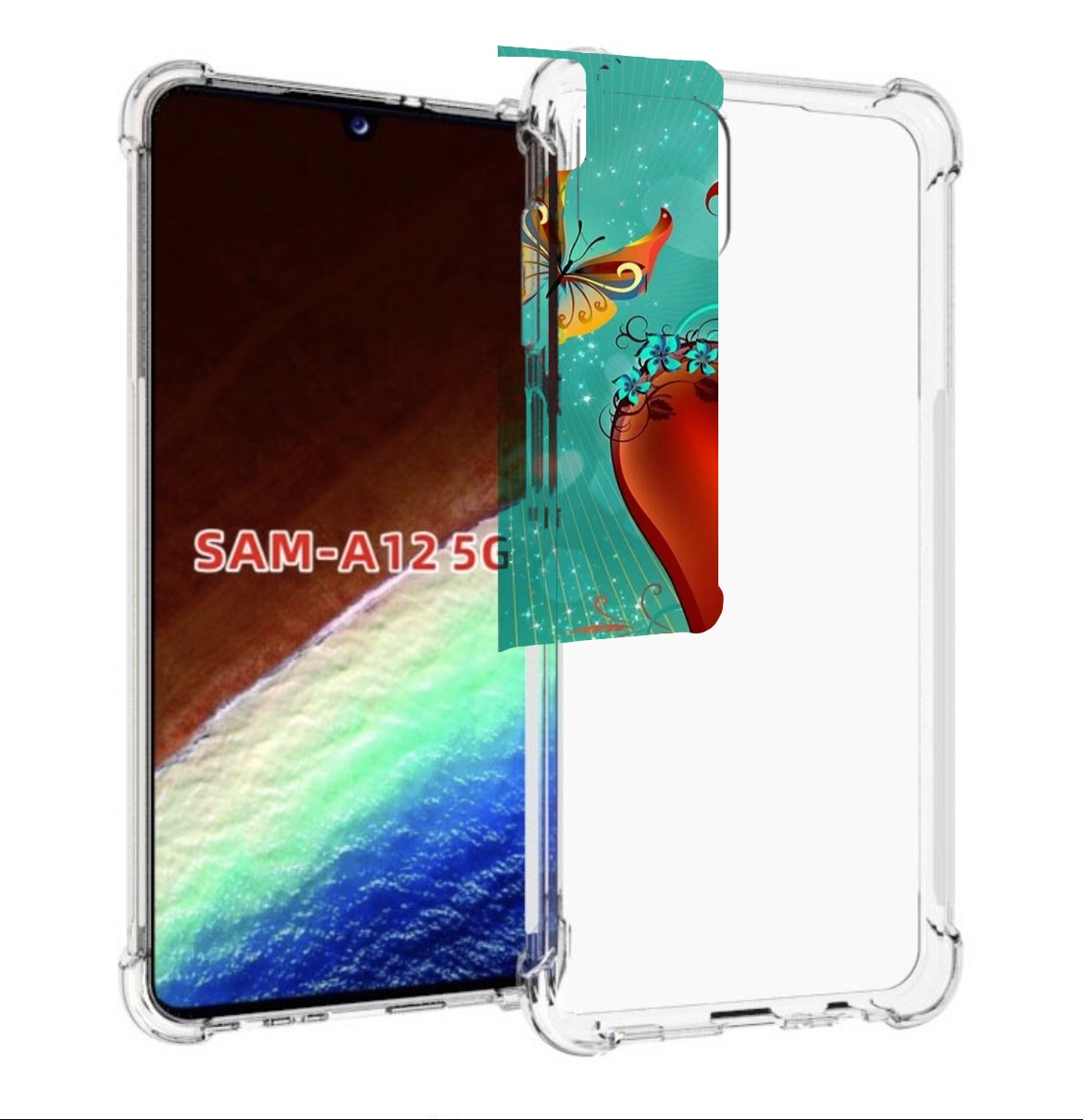 

Чехол MyPads красивые-яркие-сердечки для Samsung Galaxy A12 (SM-A125F) 2020/21, Прозрачный, Tocco