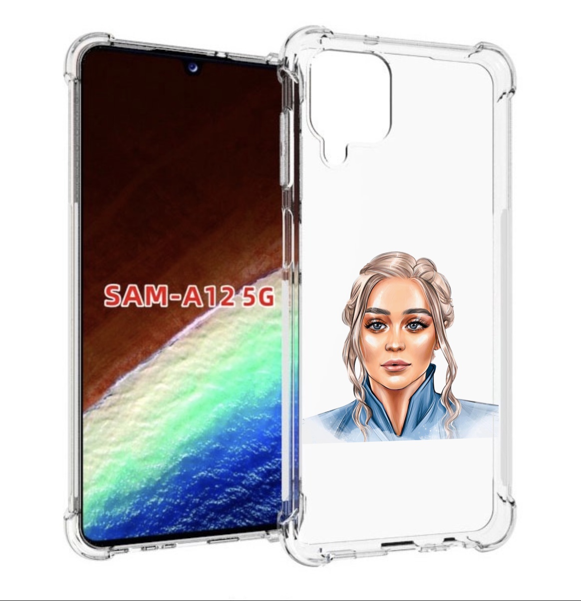 

Чехол MyPads красивая-нарисованная-девушка-блондинка женский для Samsung Galaxy A12, Прозрачный, Tocco