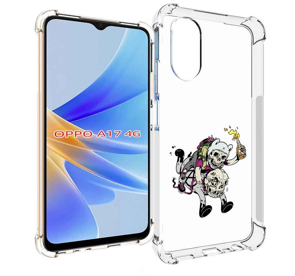 

Чехол MyPads время приключений скелеты для OPPO A17, Прозрачный, Tocco