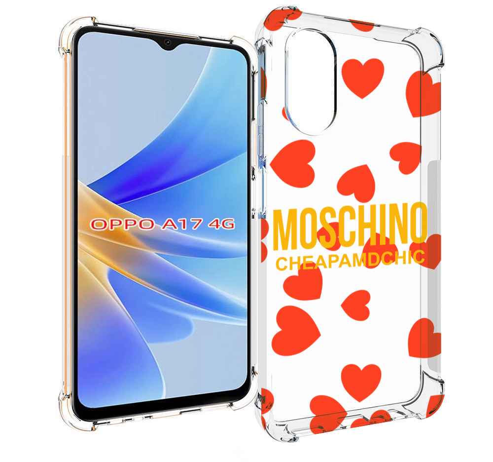 

Чехол MyPads сердца-москино для OPPO A17, Прозрачный, Tocco