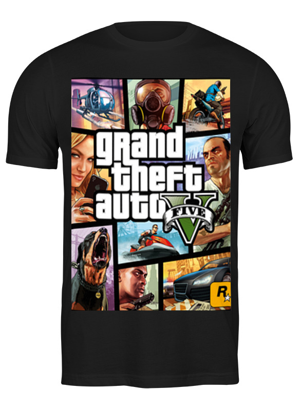 

Футболка мужская Printio Gta 5 черная S, Черный, Gta 5