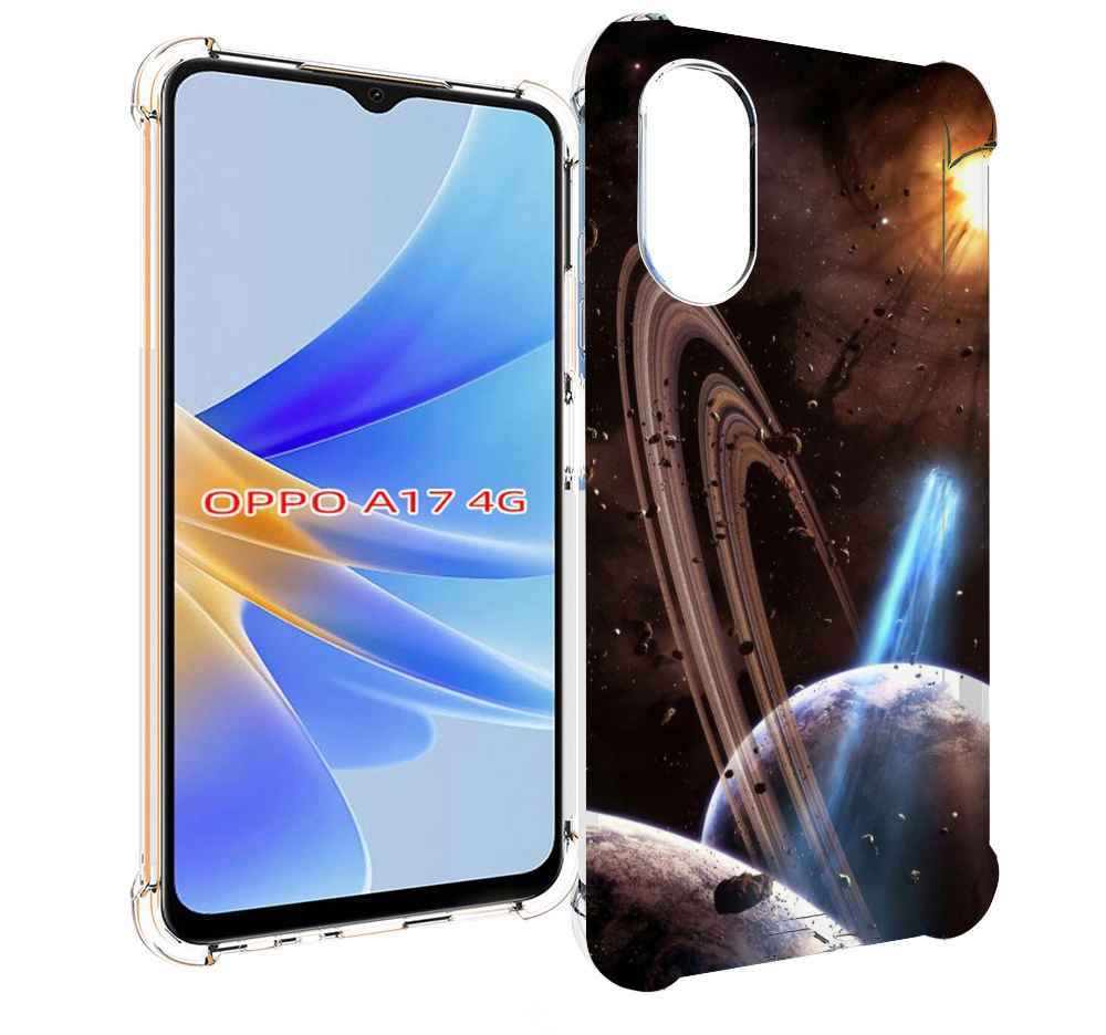 

Чехол MyPads сатурн в космосе для OPPO A17, Прозрачный, Tocco