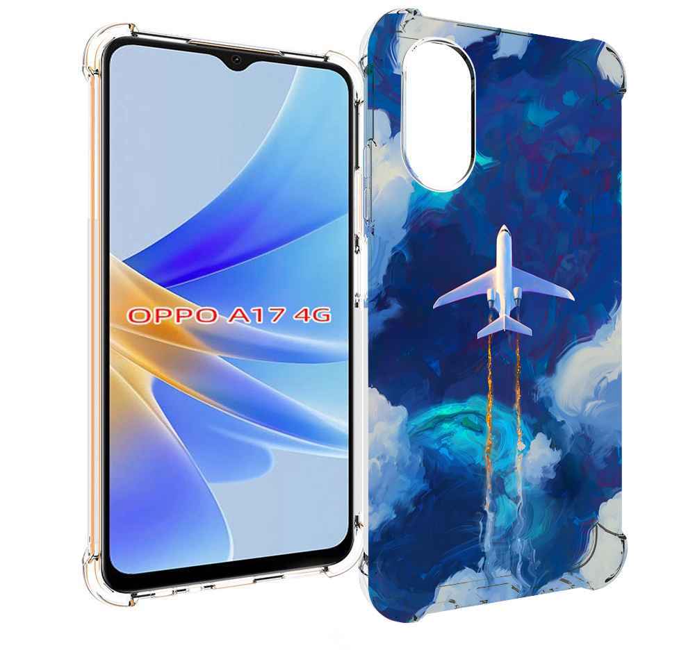 

Чехол MyPads самолет-в-небе-рисунок для OPPO A17, Прозрачный, Tocco