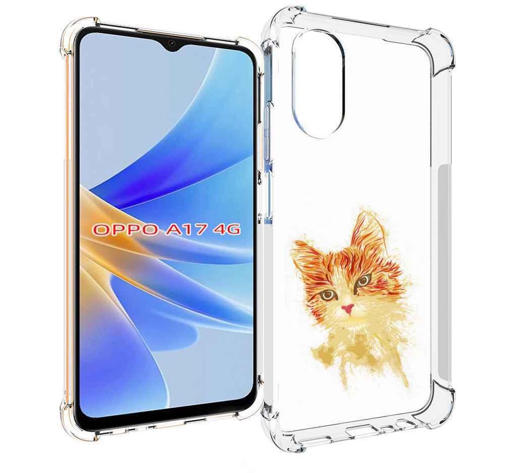 

Чехол MyPads рыжий кот для OPPO A17, Прозрачный, Tocco