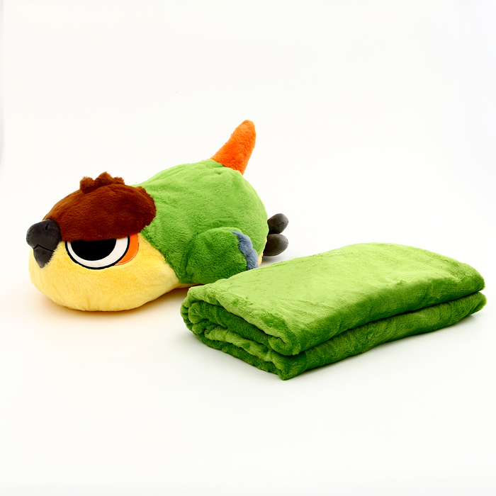 Подарочный набор мягкая игрушка Попугай с пледом, 55 см брошка билла трейлора зелёный попугай