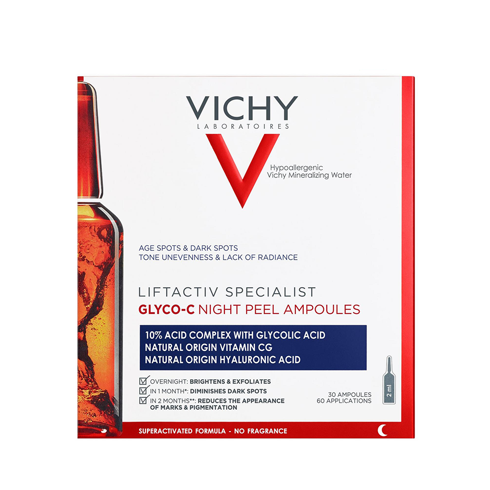 Сыворотка для лица VICHY LiftActiv Specialist Glyco-C 30x1,8 мл vichy сыворотка пилинг ночного действия в ампулах specialist glyco c 30 штук х 2 мл