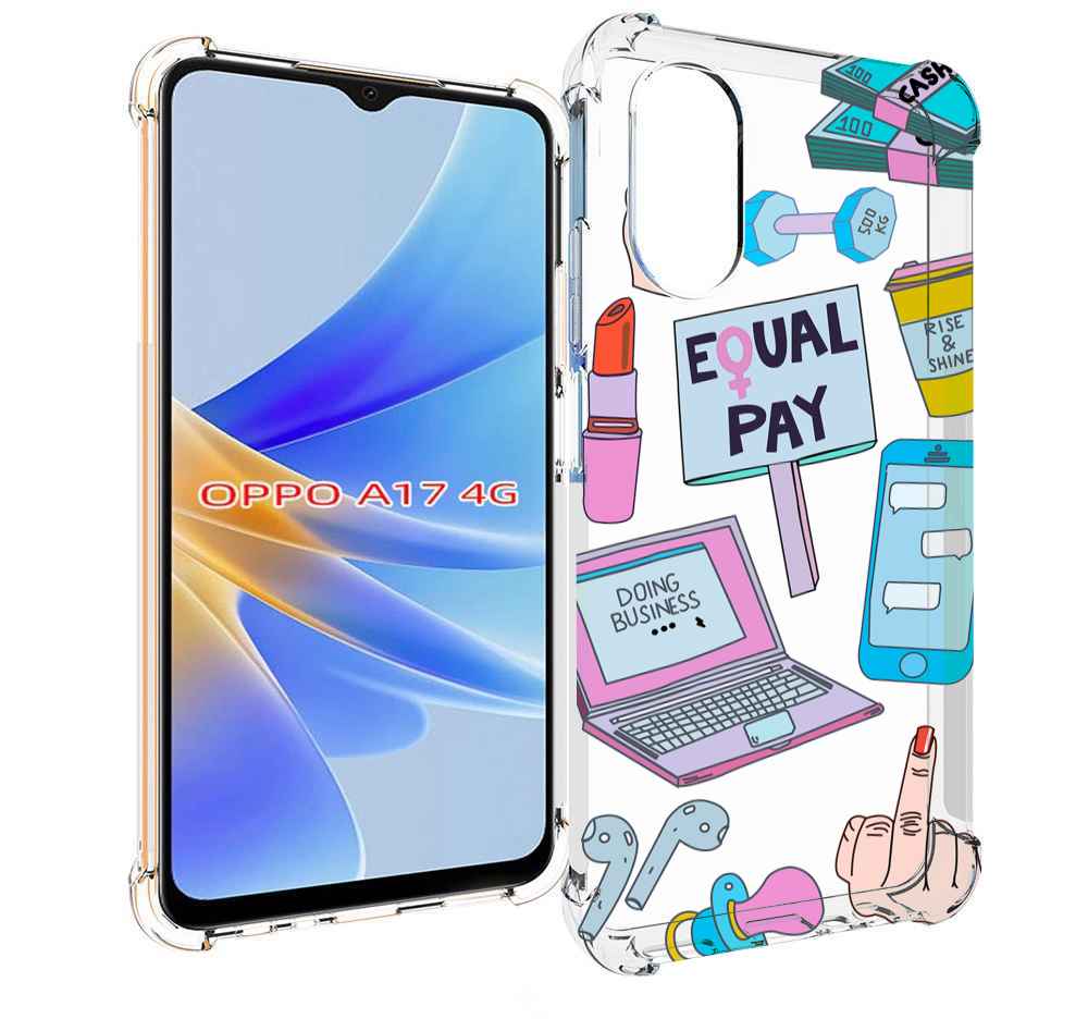

Чехол MyPads разные-штучки для OPPO A17, Прозрачный, Tocco