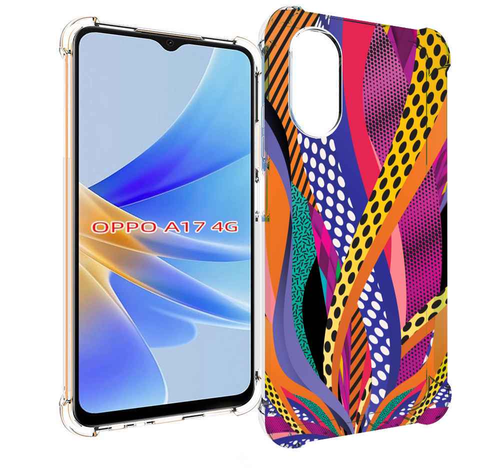 

Чехол MyPads разноцветные щупальца для OPPO A17, Прозрачный, Tocco