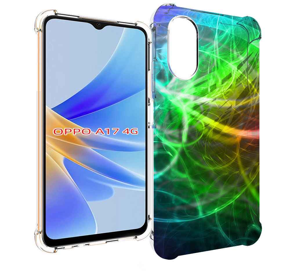 

Чехол MyPads разноцветная-абстракция-линиями для OPPO A17, Прозрачный, Tocco