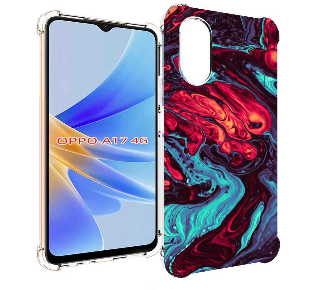 

Чехол MyPads разбавленная краска для OPPO A17, Прозрачный, Tocco