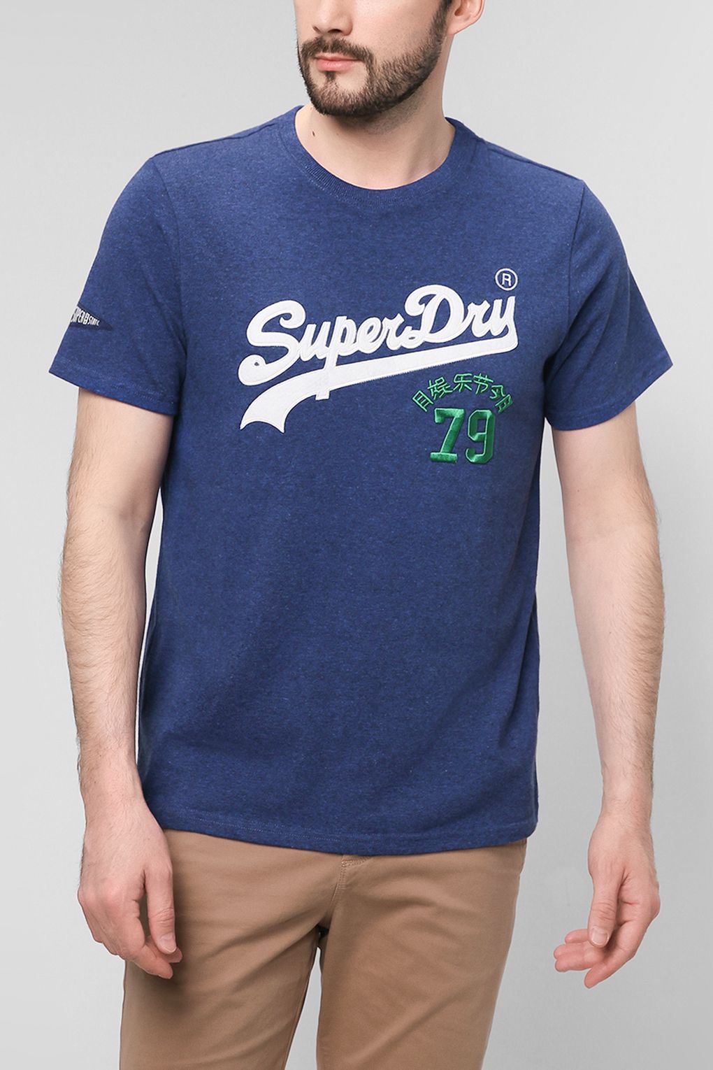 

Футболка мужская Superdry M1011158A синяя S, Синий, M1011158A