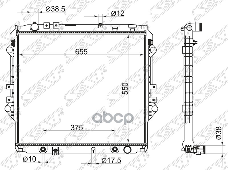 

Радиатор Toyota Hilux 15- Sat арт. TY0018