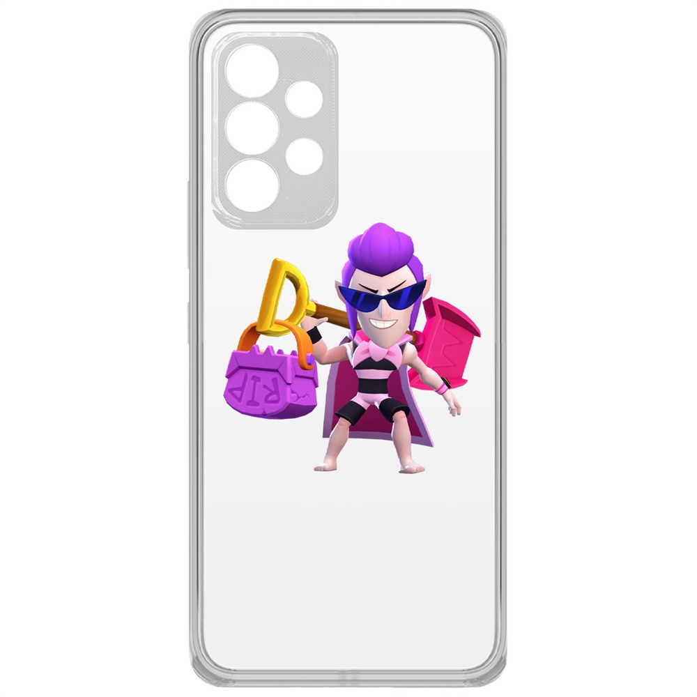 

Чехол-накладка Brawl Stars-Пляжный Мортис для Samsung Galaxy A33 (A336), Прозрачный