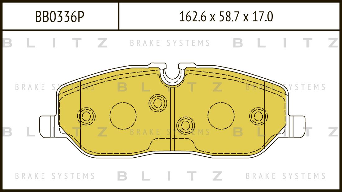

Тормозные колодки BLITZ дисковые BB0336P