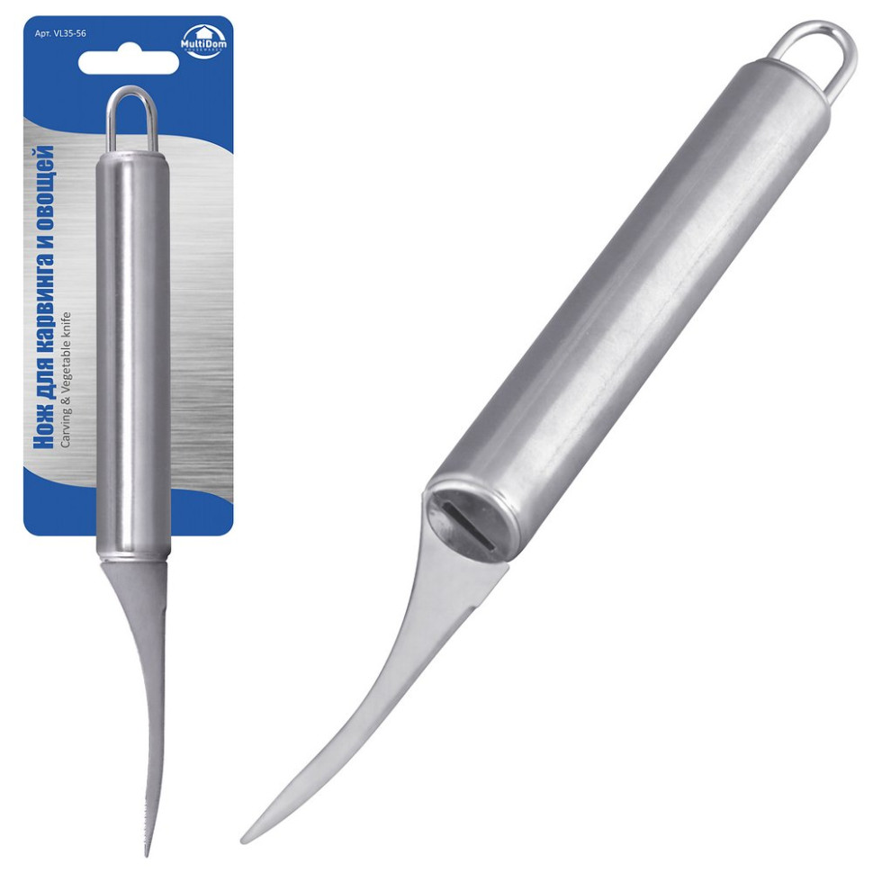 Нож для карвинга и овощей длина 19,5см длина лезвия 7,5см (арт VL35-56)
