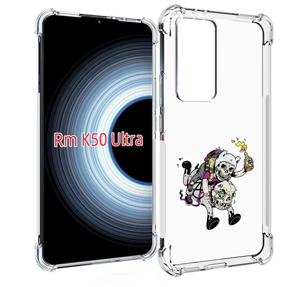 

Чехол MyPads время приключений скелеты для Xiaomi 12T / Redmi K50 Ultra, Прозрачный, Tocco