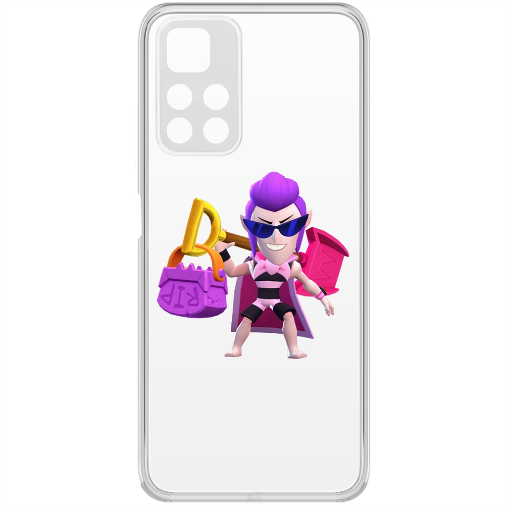 

Чехол-накладка Brawl Stars-Пляжный Мортис для Xiaomi Redmi Note 11 Pro+ 5G, Прозрачный