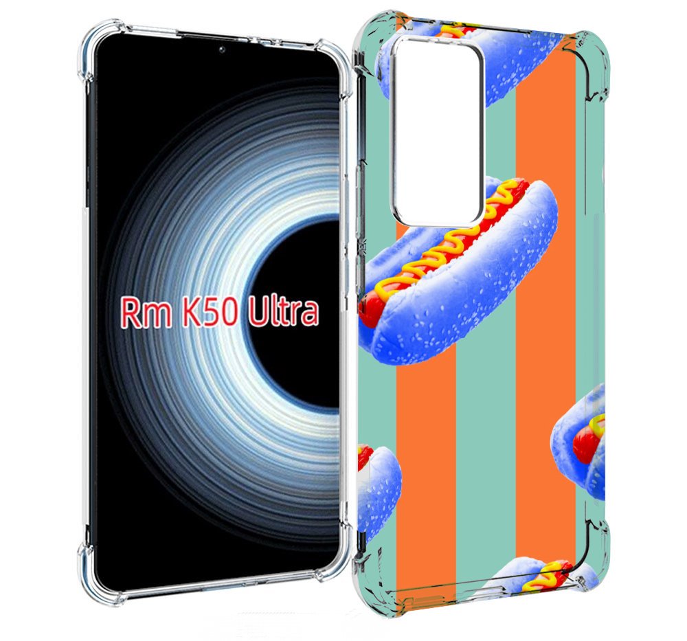 

Чехол MyPads синие хотдоги для Xiaomi 12T / Redmi K50 Ultra, Прозрачный, Tocco