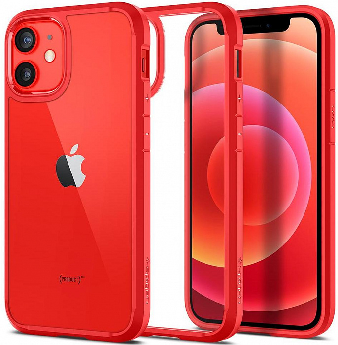 фото Чехол spigen ultra hybrid (acs01747) для iphone 12 mini (red)
