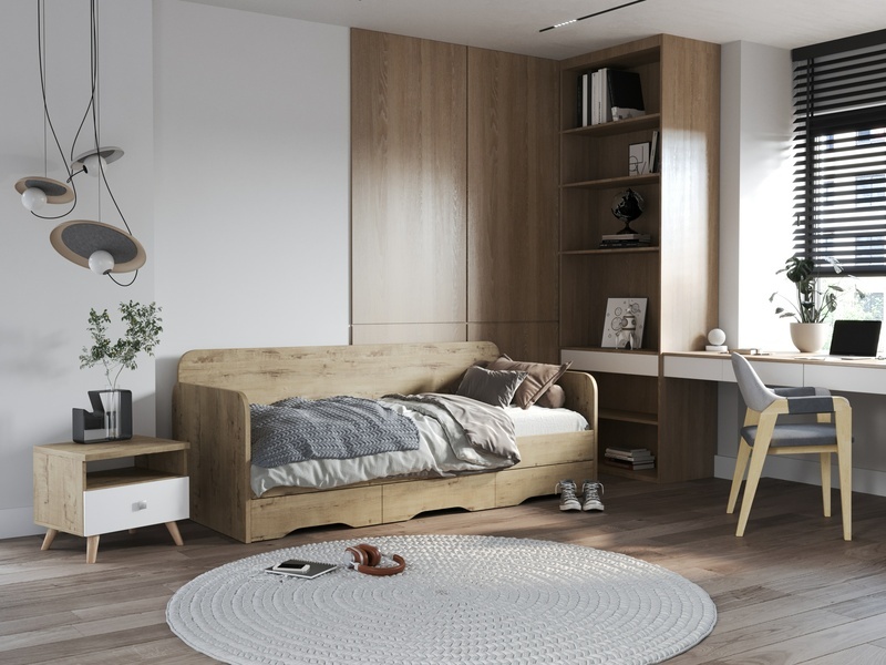 

Кровать Райтон Way-софа Бунратти, 90х180, Бежевый;коричневый, Way-софа