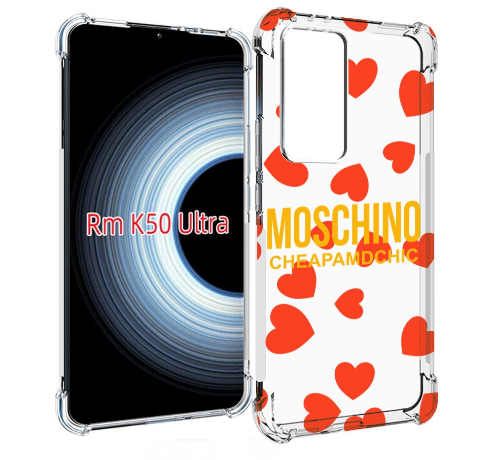 

Чехол MyPads сердца-москино для Xiaomi 12T / Redmi K50 Ultra, Прозрачный, Tocco