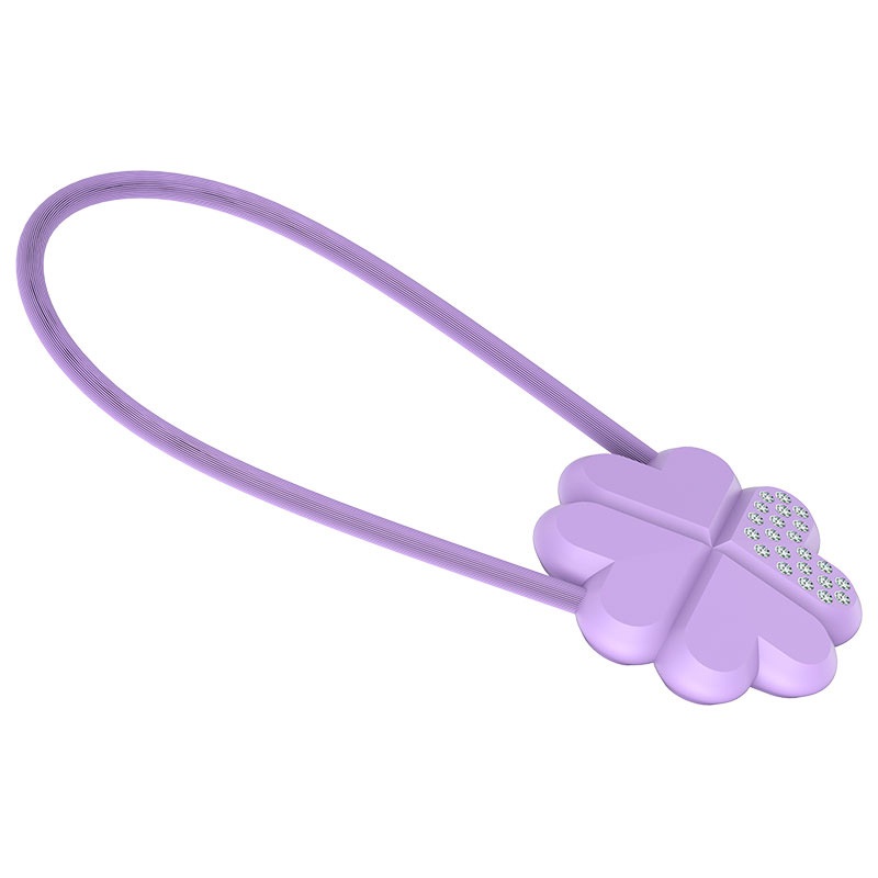 фото Дата-кабель joyroom lucky clover s-l125 usb - micro usb брелок-подвеска 2.1a, 0.2 м purple