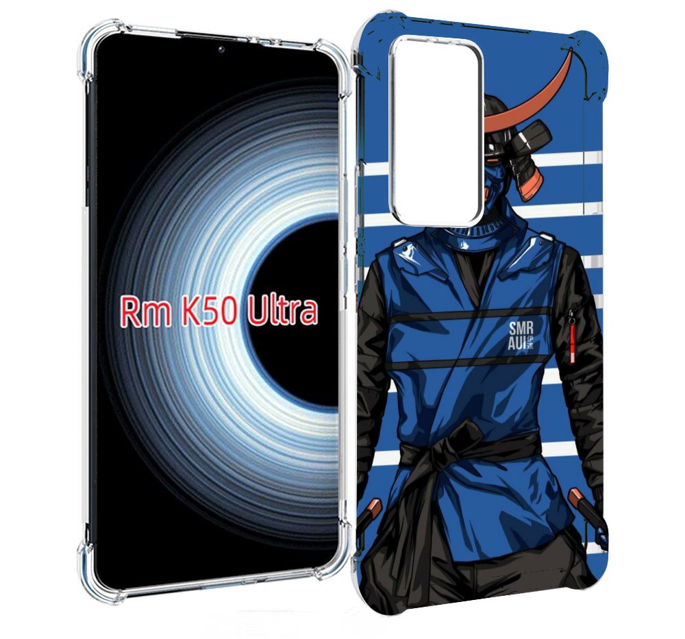 

Чехол MyPads самурай в синей форме для Xiaomi 12T / Redmi K50 Ultra, Прозрачный, Tocco
