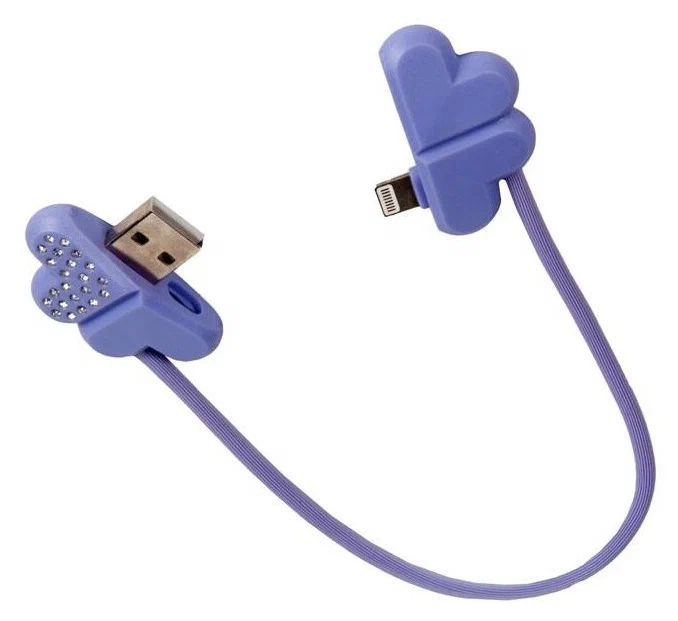 

Дата-кабель JOYROOM Lucky Clover S-L125 USB - Lightning брелок-подвеска 2.1A 0.2 м, Purple