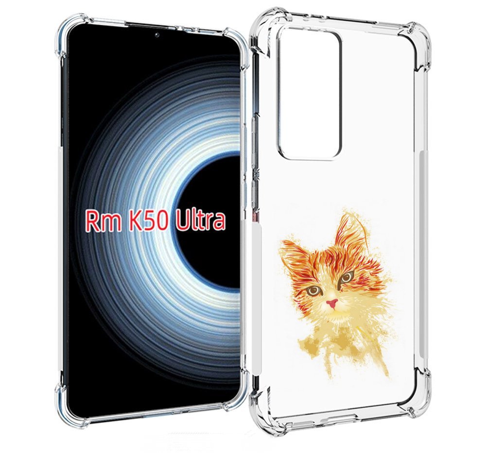 

Чехол MyPads рыжий кот для Xiaomi 12T / Redmi K50 Ultra, Прозрачный, Tocco