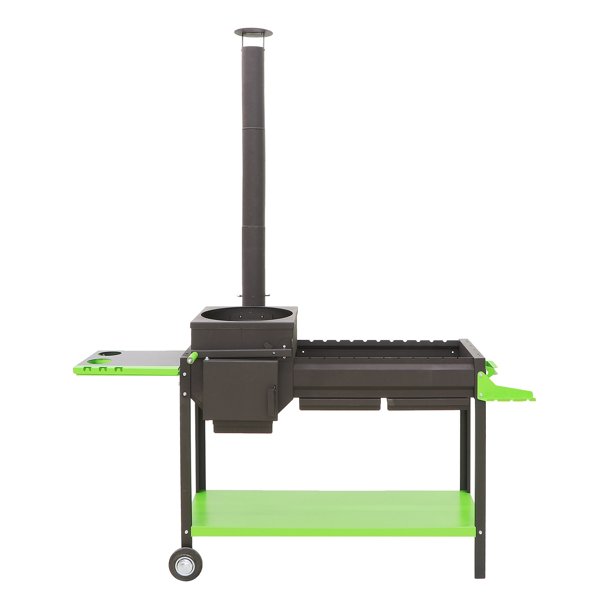 Печь-мангал Firecup green side air угольно-дровяной стационарный