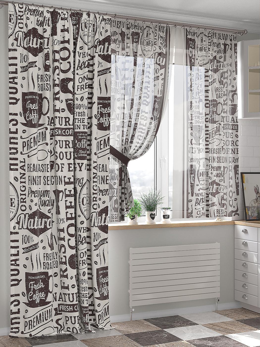 

Комплекты штор AT HOME Фертантис высота 240 см, ширина 150 см, Белый, 549086
